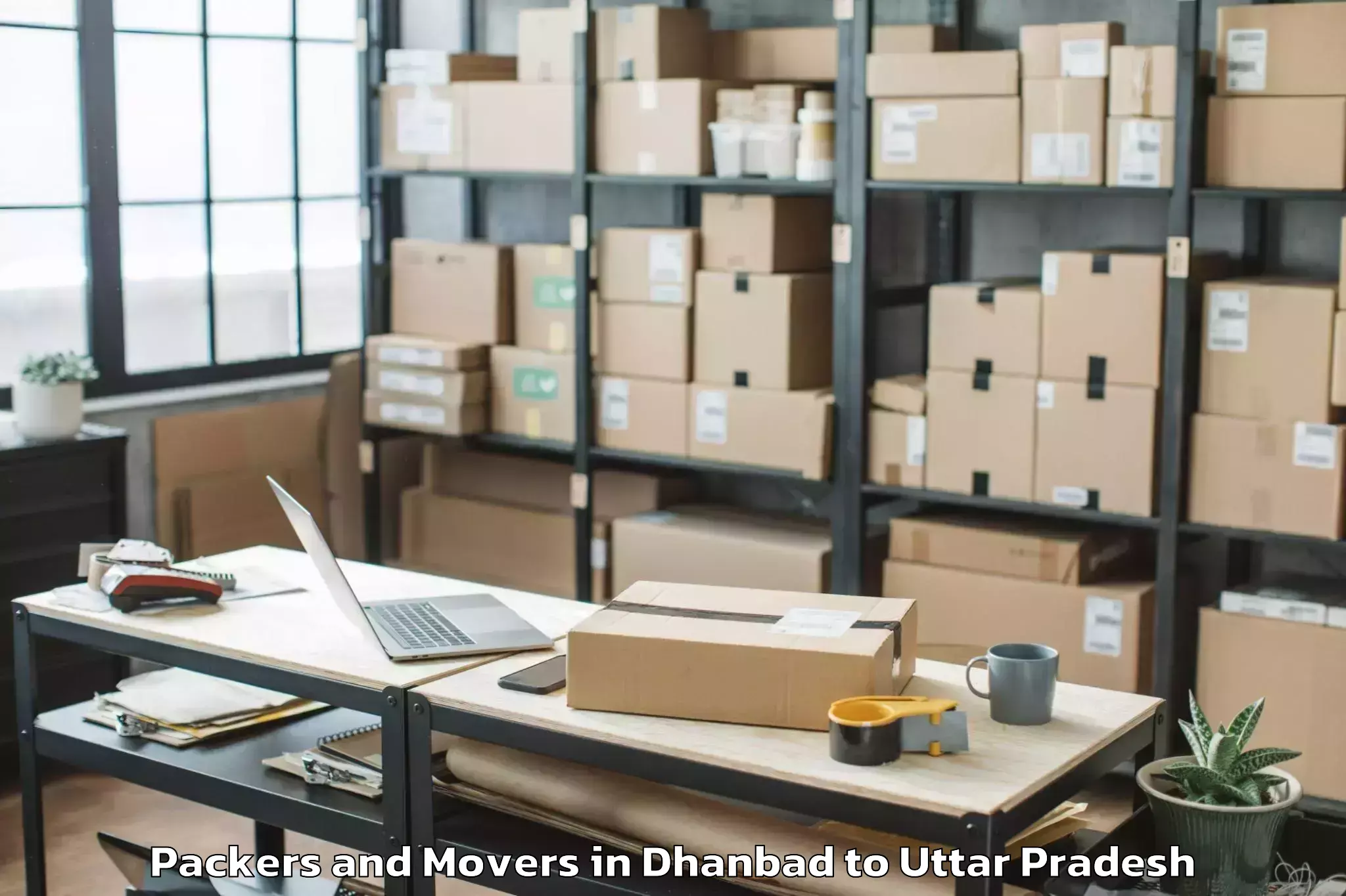 Quality Dhanbad to Pilkhuwa Packers And Movers